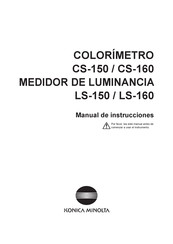 Konica Minolta LS-160 Manual De Instrucciones