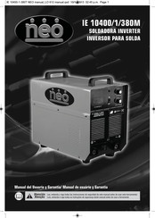 NEO IE 10400/1/380M Manual Del Usuario Y Garantía