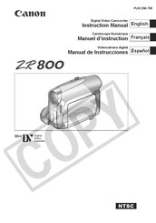 Canon ZR800 Manual De Instrucciones