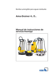 KSB Ama-Drainer 4 Serie Manual De Instrucciones De Servicio/Montaje