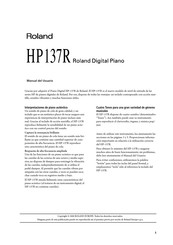 Roland HP137R Manual Del Usuario