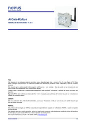 Novus AirGate-Modbus Manual De Instrucciones