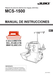 JUKI MCS-1500 Manual De Instrucciones