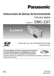 Panasonic Lumix DMC-ZS7 Instrucciones De Básicas De Funcionamiento