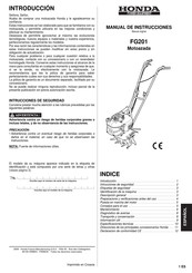 Honda Power Equipment FG201 Manual De Instrucciones