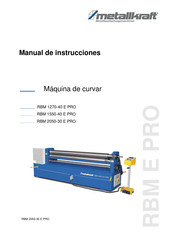 Metallkraft RBM 1270-40 E PRO Manual De Instrucciones