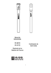 Hanna Instruments HI 4110 Manual De Instrucciones