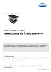 schmalz VCBL-A-K2 Instrucciones De Funcionamiento