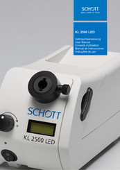 SCHOTT KL 2500 LED Manual De Instrucciones