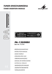 Monacor PA-1200RDS Manual De Instrucciones