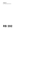Gaggenau RB 292 Instrucciones De Uso