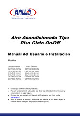 anwo GEP60E-DOO-N Manual Del Usuario E Instalación