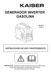 Kaiser 1000w Instrucciones De Uso Y Mantenimiento