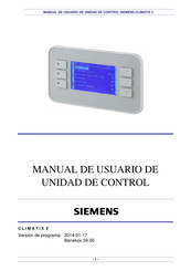 Siemens Climatix 2 Manual De Usuario