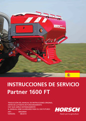 horsch Partner 1600 FT Instrucciones De Servicio