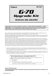 Roland SR-G01 Manual Del Usuario