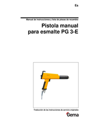 Gema PG 3-E Manual De Instrucciones Y Lista De Piezas De Recambio