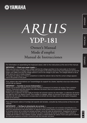 Yamaha ARIUS YDP-181 Manual De Instrucciones