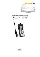 PCE Instruments PCE-423 Manual De Instrucciones