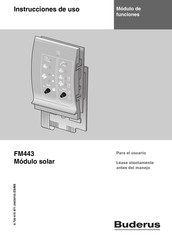 Buderus FM443 Instrucciones De Uso