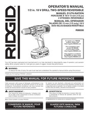 RIDGID R86006 Manual Del Operador