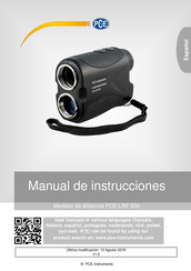 PCE Instruments PCE-LRF 600 Manual De Instrucciones