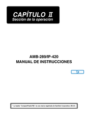 JUKI AMB-289/IP-420 Manual De Instrucciones