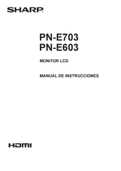 Sharp PN-E603 Manual De Instrucciones