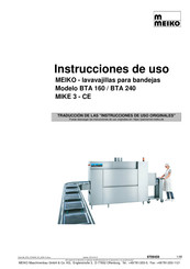 Meiko BTA 160 Instrucciones De Uso