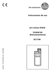 IFM Electronic AS-Interface AC1144 Instrucciones De Uso