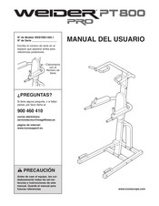 Weider Pro PT800 Manual Del Usuario