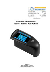 PCE Instruments PCE-PGM 60 Manual De Instrucciones