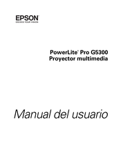 Epson PowerLite Pro G5300 Manual Del Usuario