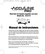 Johnson Level & Tool AccuLine PRO 40-6174 Manual De Instrucciones