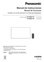 Panasonic TH-65EF1E Manual De Instrucciones