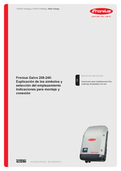 Fronius Galvo 208-240 2.5-1 Manual De Instrucciones