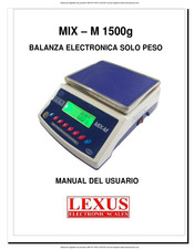 Lexus Electronic Scales MIX-M-1500 Manual Del Usuario