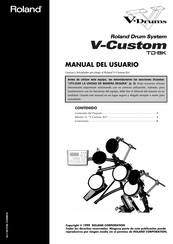 Roland V-DRUMS V-Custom TD-8K Manual Del Usuario