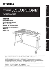 Yamaha CONCERT XYLOPHONE YX500R Manual De Instrucciones