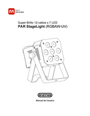 Monoprice PRO AUDIO Super-Brillo 12 vatios x 7 LED PAR StageLight RGBAW-UV Manual De Usuario