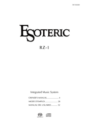 Esoteric RZ-1 Manual Del Usuario