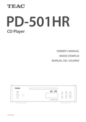 Teac PD-501HR Manual Del Usuario