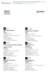 Indesit VRB 640 C Manual De Instrucciones