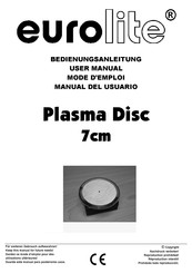 EuroLite Plasma Disc Manual Del Usuario
