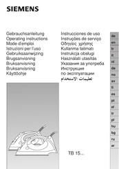 Siemens TB 15 Serie Instrucciones De Uso