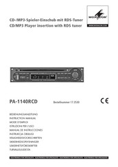 Monacor PA-1140RCD Manual De Instrucciones