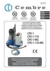 Cembre CPE-1-MG Manual De Uso Y Mantenimiento