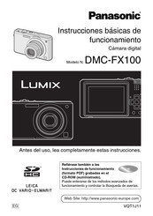 Panasonic Lumix DMC-FX100 Instrucciones Básicas De Funcionamiento