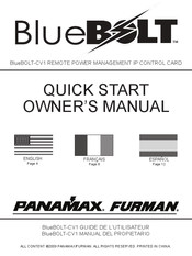 Panamax FURMAN BlueBOLT-CV1 Manual Del Propietário