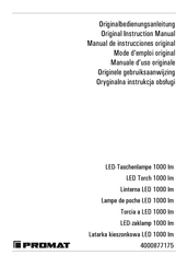 PROMAT 4000877175 Manual De Instrucciones Original